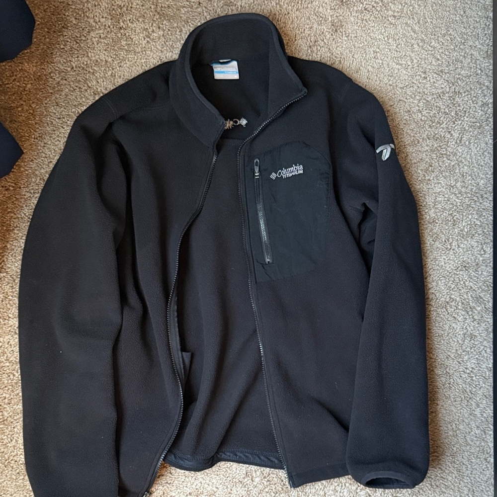 Columbia Black Full-Zip Fleece Titanium Jacket